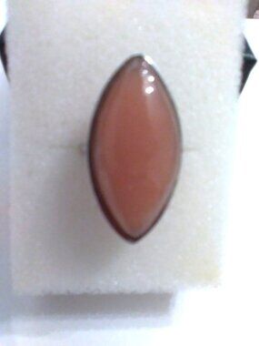 Peach Moonstone Statement Ring